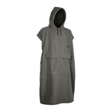 ION Surf Poncho Element 2026 grau, Kapuze, Baumwollmischgewebe, Frontalansicht