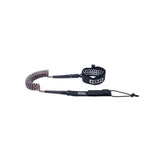 ION Wing Board Leash Core Coiled Ankle schwarz mit Spiralwicklung und Fußschlaufe