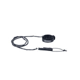 ION Wing Leash Core Extended Wrist 2024 schwarze Sicherheitsleine mit Handgelenkmanschette und Sicherungskabel, Draufsicht