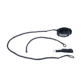 ION Wing Leash Core Extended Wrist 2024, schwarze Neopren-Handgelenkschlaufe mit Verbindungskabel und Befestigungspunkten, Draufsicht
