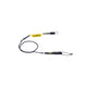 ION Wing Board Leash Core Hybrid mit Karabiner, gelb-schwarze Seilkonstruktion, Frontalansicht