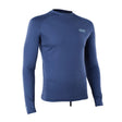 ION Rashguard LS 2026 Langarm-Shirt in Blau, Frontalansicht, funktionales Neopren-Material für Wassersport