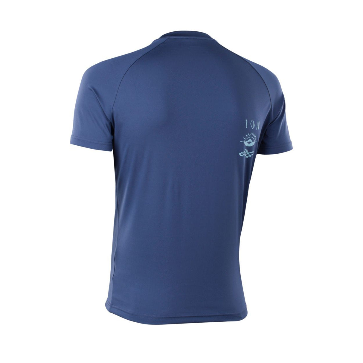 ION Rashguard SS 2024 Kurzarm Shirt in Blau, Rückansicht, schnelltrocknend