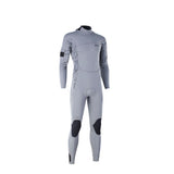 ION Seek Core 4/3 Back Zip Neoprenanzug grau-schwarz, Frontansicht, Ganzkörper-Wetsuit mit Rückreißverschluss