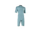 ION Seek Core 2/2 Shorty SS Back Zip Neoprenanzug in Blaugrün, Frontansicht