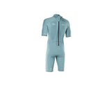 ION Seek Core 2/2 Shorty SS Back Zip Neoprenanzug in Blaugrün, Frontansicht