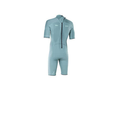 ION Seek Core 2/2 Shorty SS Back Zip Neoprenanzug in Blaugrün, Frontansicht