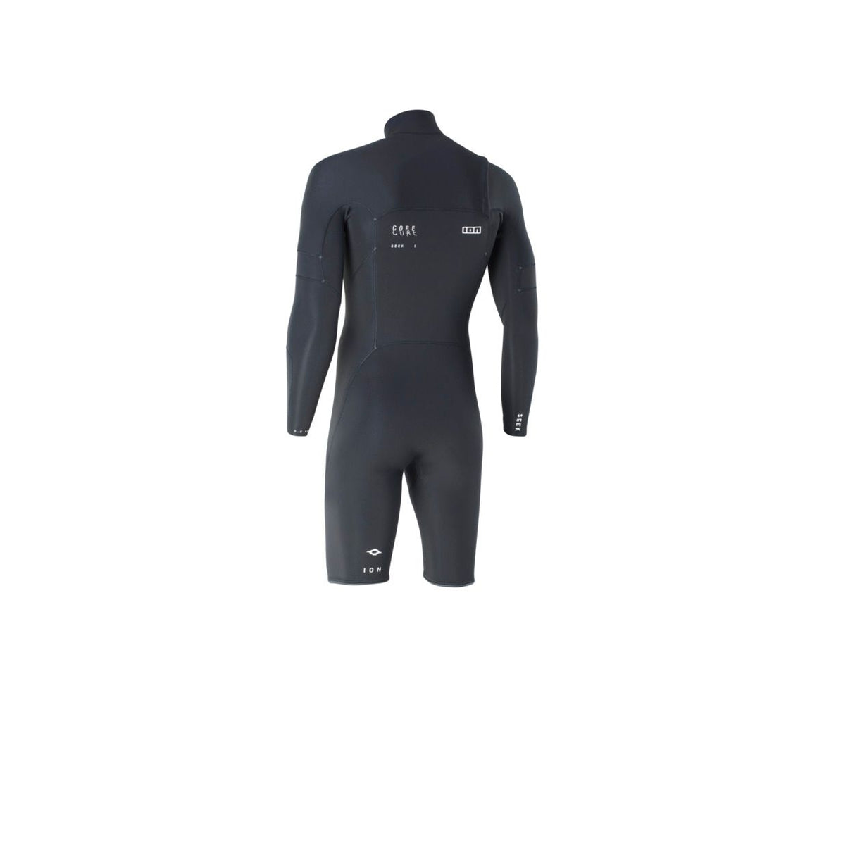 ION Seek Core 3/2 Shorty LS Front Zip Neoprenanzug für Herren in Dunkelblau, Rückansicht