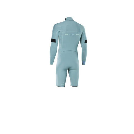 ION Seek Core 3/2 Shorty LS Front Zip Neoprenanzug Herren blaugrau Rückansicht