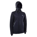 ION Neo Shelter Jacket 2024 schwarze Wassersportjacke mit Kapuze, Frontalansicht