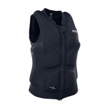 ION Lunis Vest Full Padded 2026 schwarze Prallschutzweste mit Reißverschluss, Frontalansicht