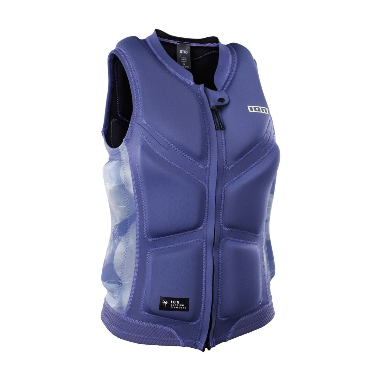 ION Lunis Vest Full Padded 2026 Weste in Blau mit Reißverschluss, Frontalansicht