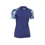 ION Rashguard Lizz Damen in Dunkelblau mit gemustertem Sleeve-Design, Frontansicht