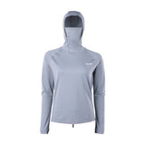ION Storm Pro Wetshirt 2026 grau mit Kapuze, Frontansicht, langärmeliges Funktionsmaterial für Wassersport