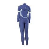 ION Amaze Core 5/4 Front Zip Damen Neoprenanzug in Blau, Rückansicht, mit durchgehendem Reißverschluss
