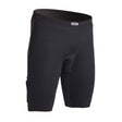 ION Neo Shorts 2.5 Herren schwarze Neopren-Badeshorts mit gepolstertem Schritt, Frontansicht