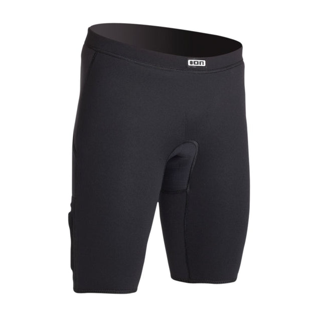 ION Neo Shorts 2.5 Herren schwarze Neopren-Badeshorts mit gepolstertem Schritt, Frontansicht