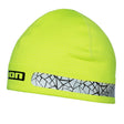 ION Safety Neopren Beanie 2026 in Neongelb mit reflektierendem Muster, Frontansicht