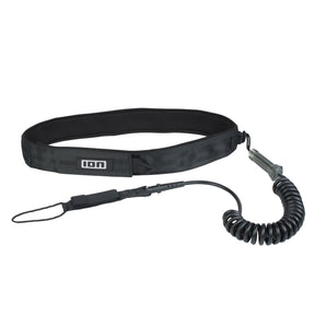ION Hip Leash Wing/SUP 2024 schwarz Coiled Hüftgurt mit Spiralkabel und Handschlaufe