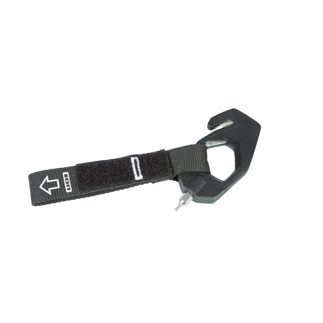 ION Kite Knife 2.0 Multitool schwarz mit Neopren-Handgelenkschlaufe, Seitenansicht