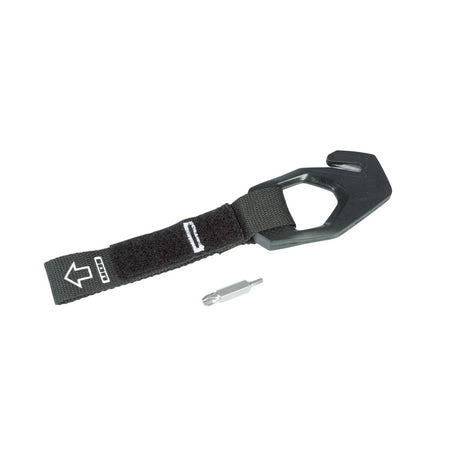 ION Kite Knife 2.0 Multitool schwarz mit Neopren-Armband und austauschbarer Klinge, Frontansicht