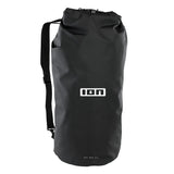 ION Dry Bag 2026 schwarzer Wasserdichter Rucksack mit Rollverschluss und gepolsterten Schultergurten, Frontansicht