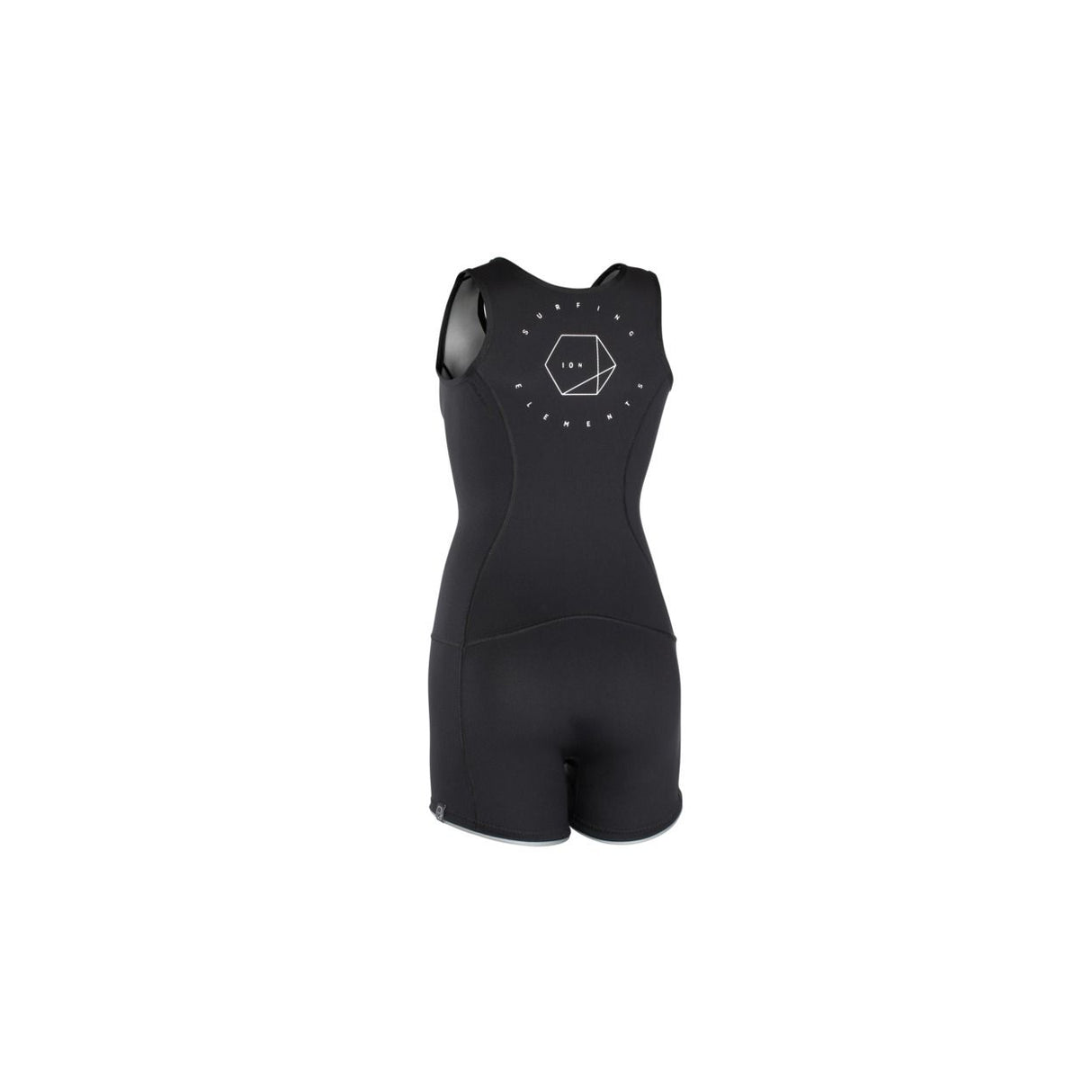 ION Monoshorty 0.5 Damen Neoprenanzug schwarz, ärmelloses Shortie mit Logo-Print, Frontansicht