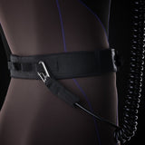 ION Ivy Weste Front Zip 2026 schwarz mit Frontreißverschluss und Befestigungsgurt, Detailansicht