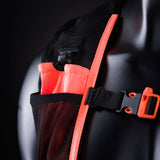 ION Collision Vest Element Side Zip 2026 in Schwarz und Neonorange mit Seitereißverschluss, Detailansicht