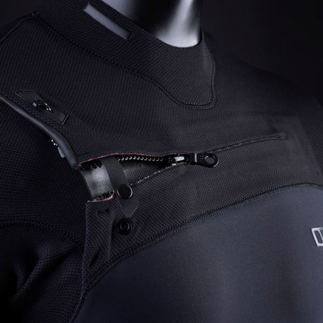 ION Collision Vest Element Side Zip 2026 schwarze Prallweste mit Seitenreißverschluss, Detailansicht