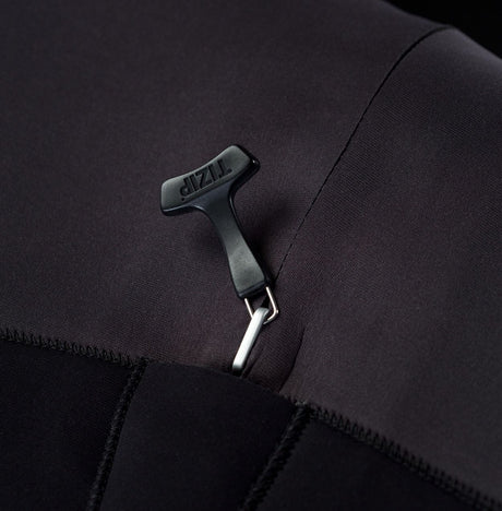 ION Vector Vest Element Side Zip 2026 in Schwarz mit Seitenverschluss, Detailaufnahme des Reißverschlusses