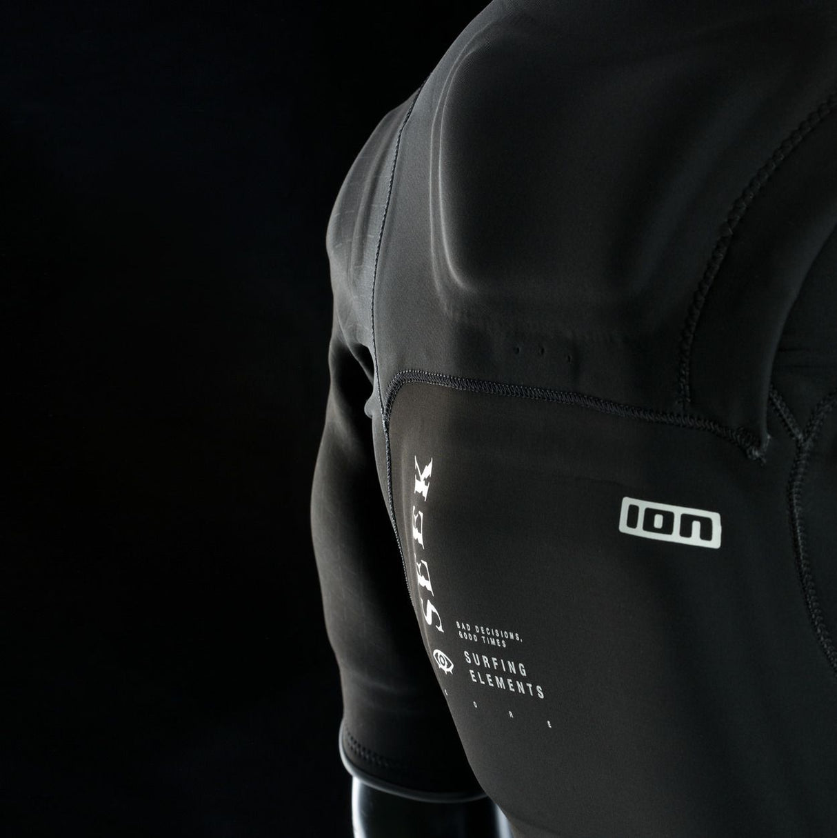 ION Collision Vest Element Side Zip 2026 schwarz mit Seitlichem Reißverschluss, Detailansicht