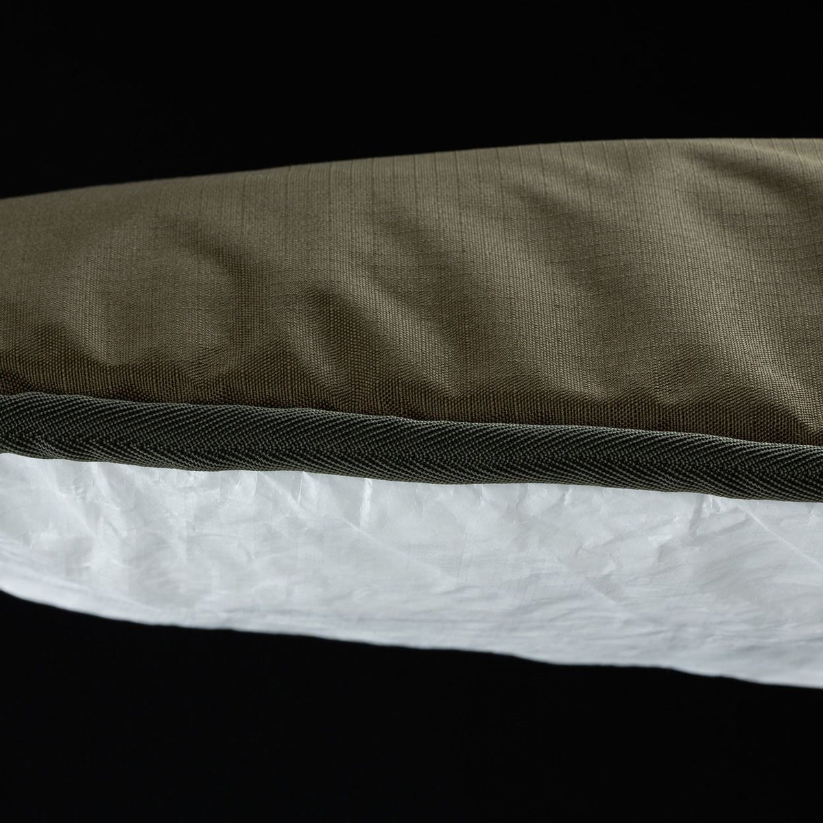ION Collision Vest Element Side Zip 2026 in Khaki mit Seitenverschluss, Detailaufnahme der Materialstruktur