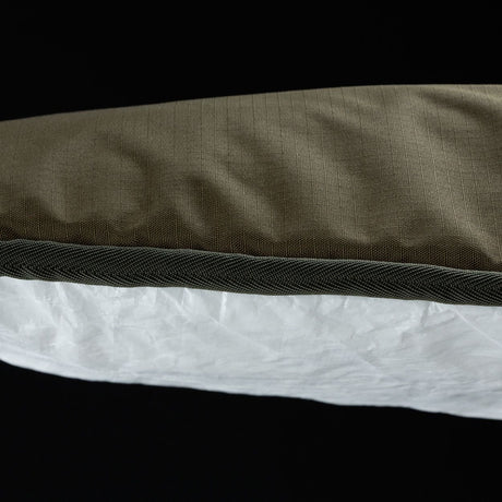 ION Collision Vest Element Side Zip 2026 in Khaki mit Seitenverschluss, Detailaufnahme der Materialstruktur