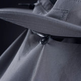 ION Collision Vest Element Side Zip 2026 grau, Seitenreißverschluss-Detail mit Schnalle, Nahaufnahme