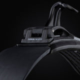 ION Collision Vest Element Side Zip 2026, schwarze Prallschutzweste mit Carbon-Verstärkung, Seitenreißverschluss, Detailansicht