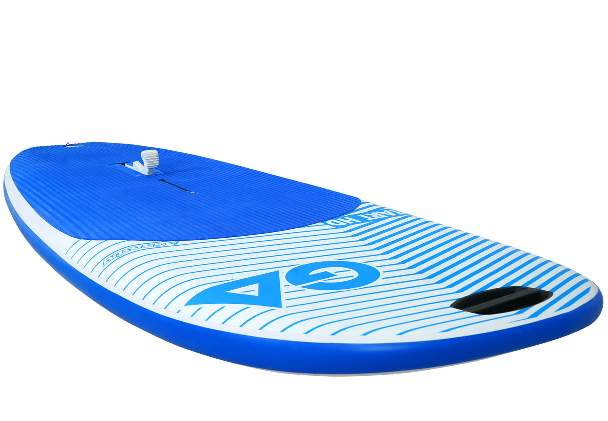GA Start HD School Board 2026 Windsurfboard blau-weiß mit Tragegriff, Draufsicht