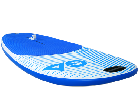 GA Start HD School Board 2026 Windsurfboard blau-weiß mit Tragegriff, Draufsicht
