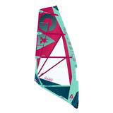 GA-Sails 2026 Manic Windsegel in Pink und Mint, Frontansicht mit geometrischem Design und Fenster