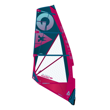 GA-Sails 2026 Manic-HD Windsegel in Pink, Petrol und Weiß, Frontansicht