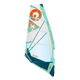 GA-Sails 2026 BOOST Windsegel in Weiß, Türkis und Orange mit orangem Logo, Frontansicht auf weißem Hintergrund