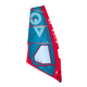 GA-Sails IQ-ME 2026 Windsegel in Blau und Rot, Frontalansicht mit Fensterdetails und Verstärkungen