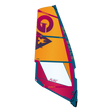 GA-Sails Pure 2026 Windsegel orange rot blau mit Logo und Markendetails, Frontalansicht