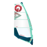 GA-Sails 2026 Hybrid HD Windsegel in Türkis, Rot und Weiß mit modernem Design, Frontalansicht