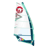 GA-Sails 2026 Matrix Windsegel weiß mit roten und türkisen Designelementen, Frontalansicht