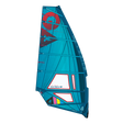GA Sails Matrix ME LTD MTE 2025/26 Windsegel in Blau und Rot, Frontansicht mit Fenster und Designelementen