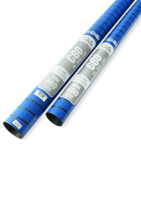 GA Masts 2026 80 SDM Windsurf-Masten in Blau mit Aluminiumschaft, Diagonalansicht zweier Masten