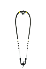 GA Booms 100% Carbon Wave 2026 Waveboardboom schwarz-weiß mit gelben Akzenten, Carbonfaser, Frontansicht