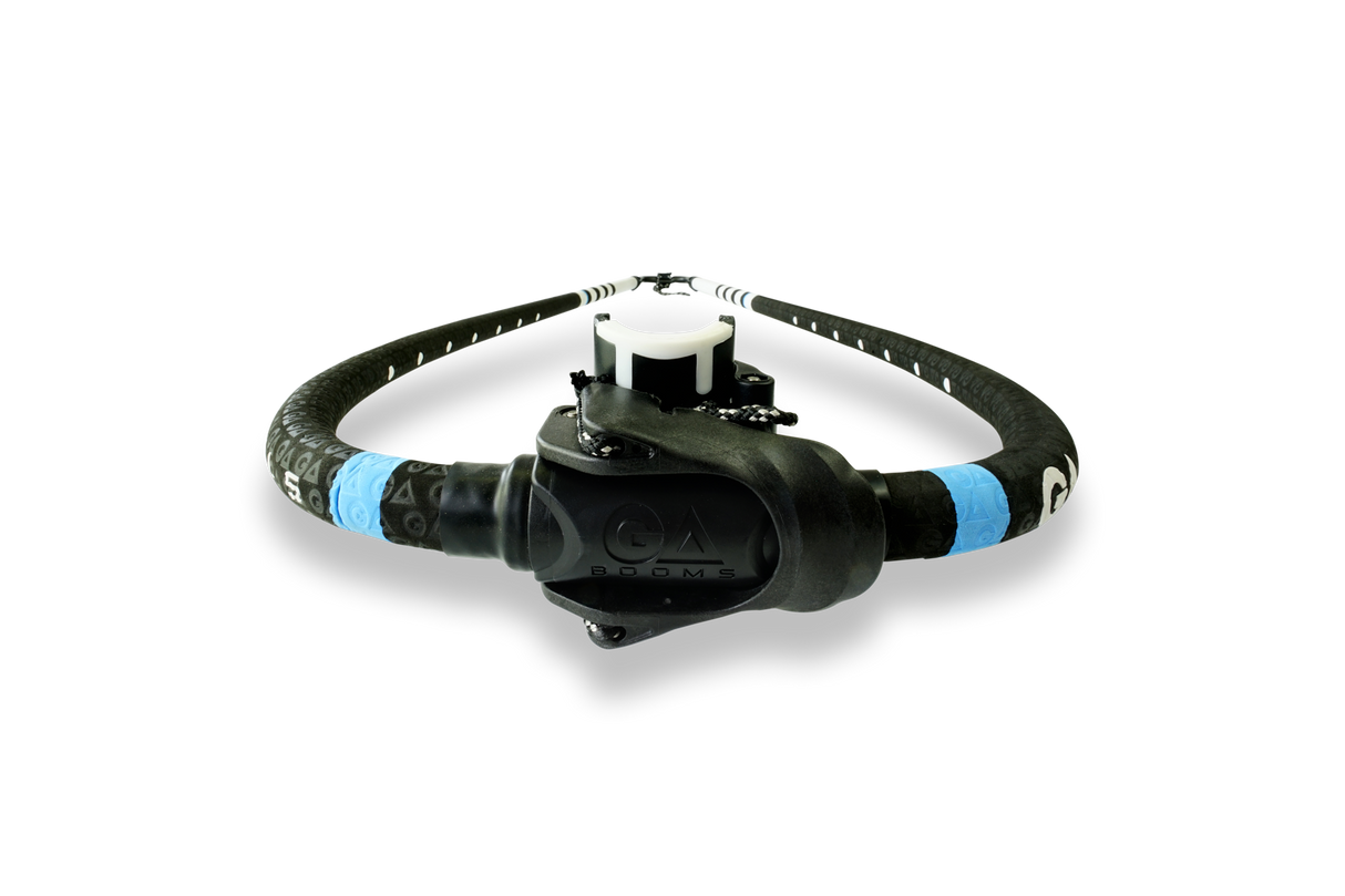 GA Booms Hybrid Line Mono 2026 Angelschnur grün schwarz blau gewickelt Aufsicht