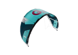 GA-Kites Spark 2026 Kitesegel in Türkis und Dunkelblau mit rotem Logo, Frontalansicht